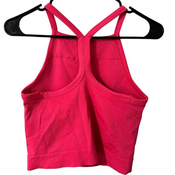 All In Motion Ribbed Active Tank, Built In Bra Racer Back Pink Size M - Picture 2 of 6